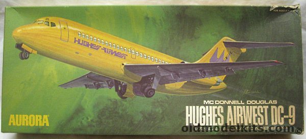 Aurora 1/72 DC-9 Series 10 Hughes Airwest, 386 plastic model kit